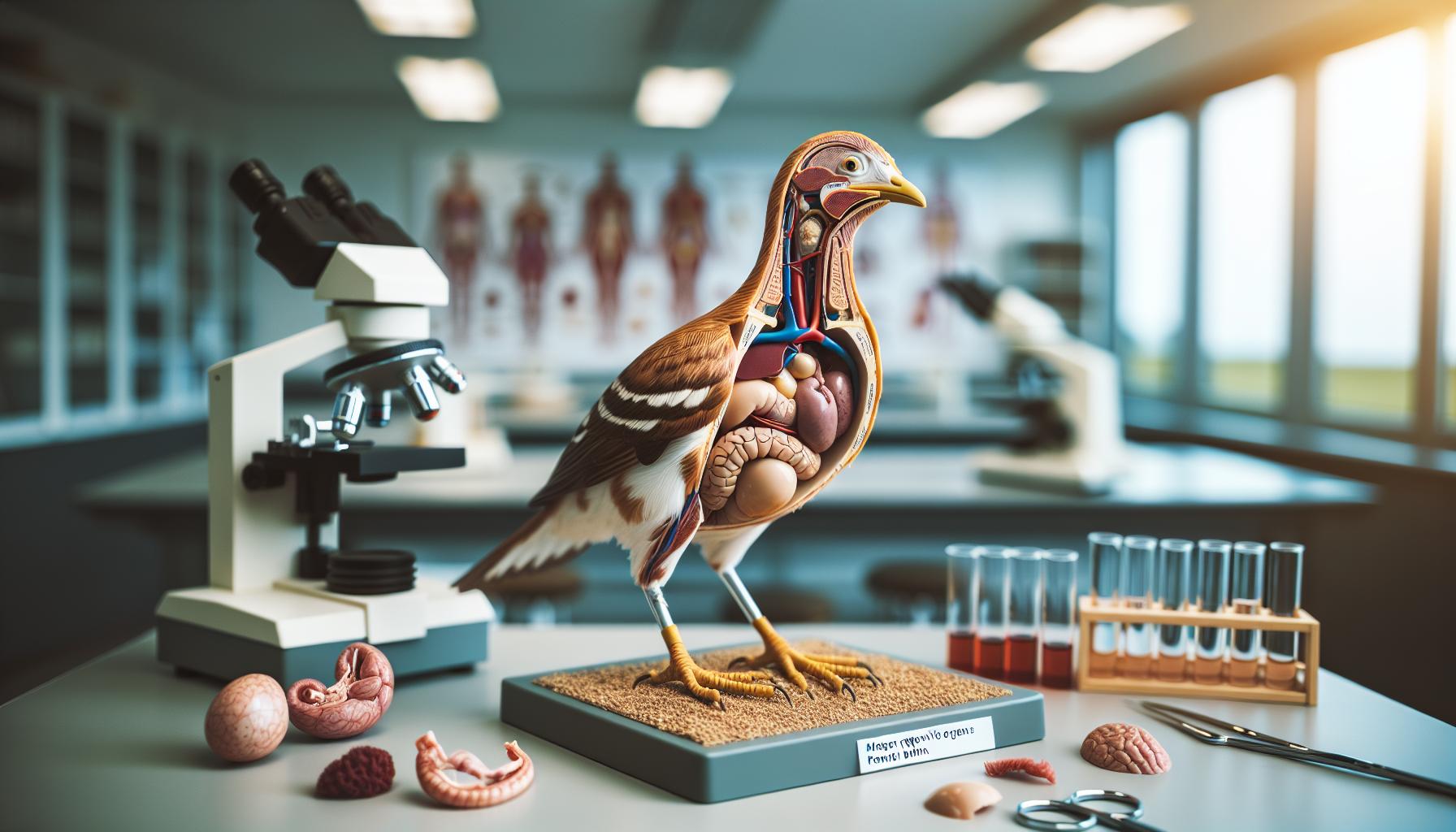 Major Reproductive Organs in Female Birds